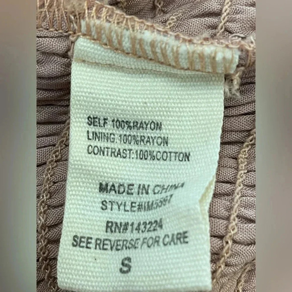 ILLA ILLA Smocked Rose Gold Bodycon Mini Dress Small - Picture 7 of 7